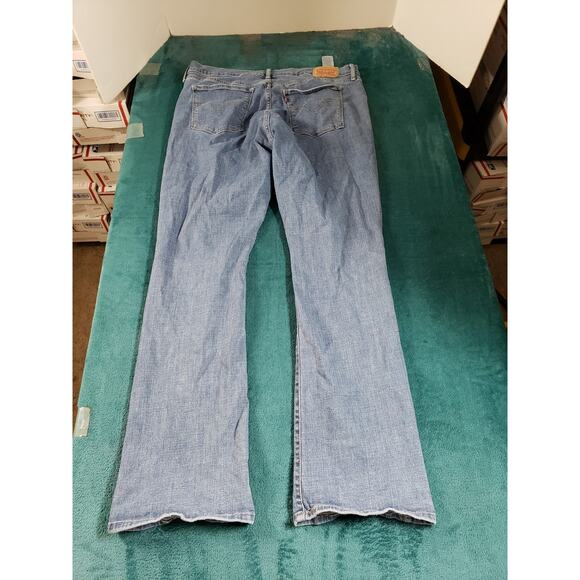 Levis Jeans Size 16 Womens Blue Pants Ladies Stretch Classic Mid Rise Bootcut - Picture 12 of 15